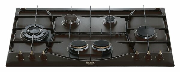 Hotpoint Ariston PHN 960MST (AN) R/HA - Plaque de cuisson encastrable 87 cm - Gaz - Anthracite - 6 brûleurs - Allumage électronique - Grilles émaillées interchangeables - Neuf