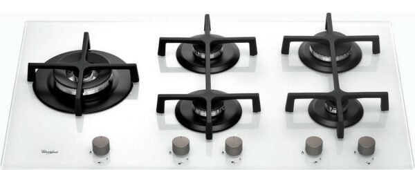 Table de cuisson gaz 90 cm - verre blanc WHIRLPOOL GOA 9523WH Ligne AMBIENT/URBAN avec brûleurs super efficaces - Neuf