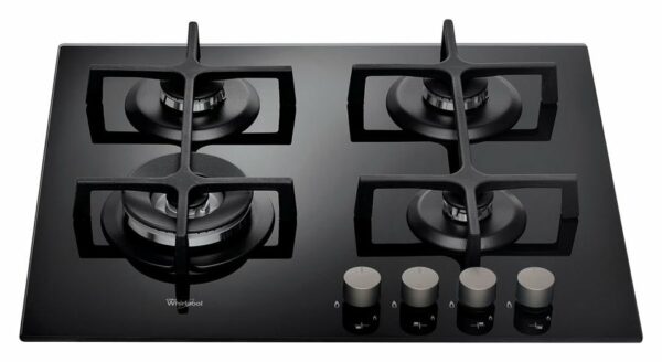 Table de cuisson gaz 60 cm - verre noir WHIRLPOOL GOA 6423NB Ligne AMBIENT/URBAN - Neuf