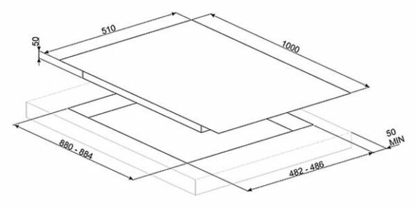 Table de cuisson à gaz cm 100 - acier inoxydable SMEG PXL6106 DOLCE STIL NOVO - Neuf – Image 4