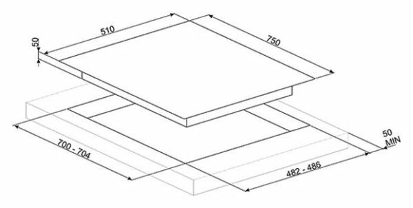 Tables de cuisson à gaz 75 cm - ligne noire SMEG PVL675LCN DOLCE STIL NOVO avec plateforme en verre céramique - Neuf – Image 4
