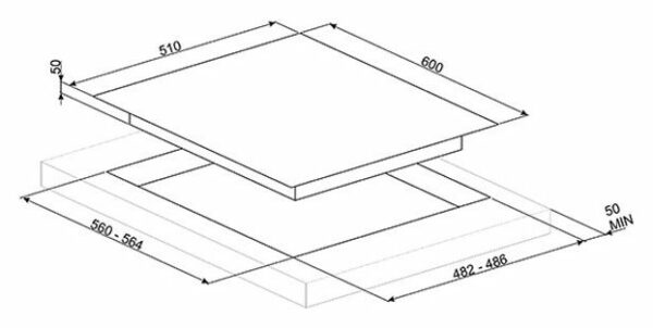 Tables de cuisson à gaz 60 cm - Série SMEG PXL664 DOLCE STIL NOVO en acier inoxydable avec grilles en acier inoxydable dotées d'un traitement spécial en titane - Neuf – Image 3