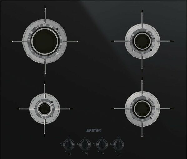 Table de cuisson à gaz 60 cm - noir SMEG PVL664CN Ligne DOLCE STIL NOVO - Neuf