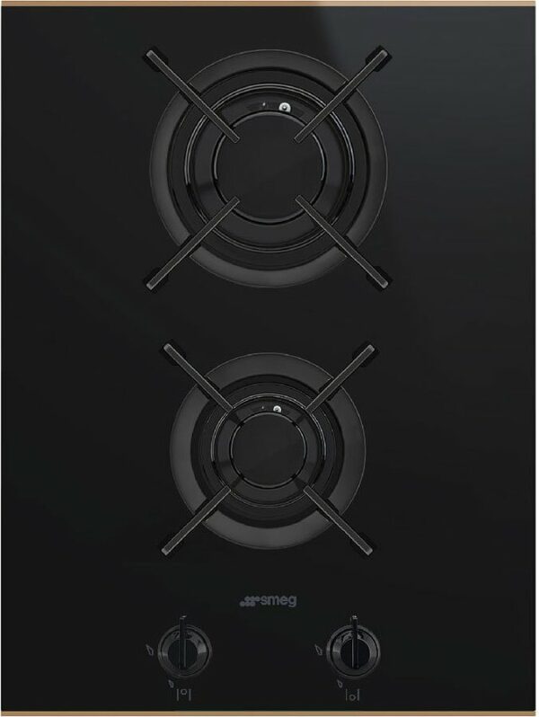 Table de cuisson encastrable 38 cm - verre noir + cuivre SMEG PV632CNR Ligne Dolce Stil Novo - Neuf