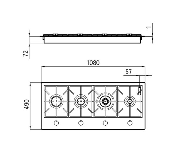Table de cuisson à gaz Foster 7640 000 Milano - Neuf: finitions raffinées et dimensions exceptionnelles pour les produits ménagers – Image 5