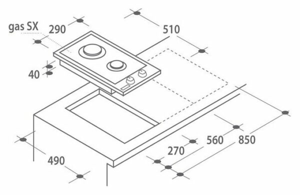 Cuisinière à gaz Candy CDG 32/1SPX - Neuf: Zones de cuisson polyvalentes, contrôle précis de la puissance et sécurité électromagnétique du gaz pour chaque brûleur – Image 2