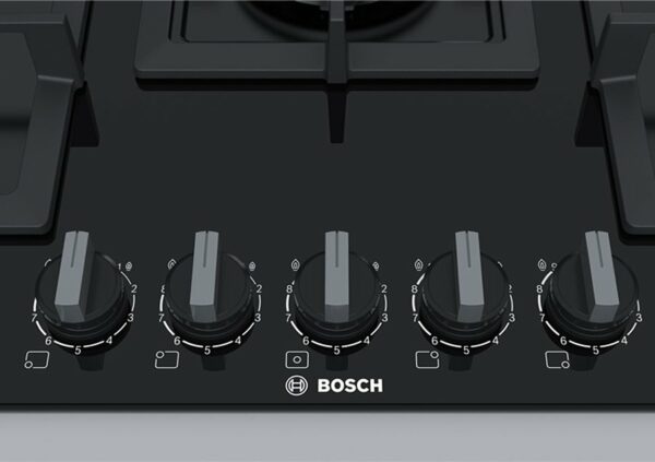 Table de cuisson à gaz Bosch PPQ7A6B20 en verre trempé avec FlameSelect - Neuf – Image 2
