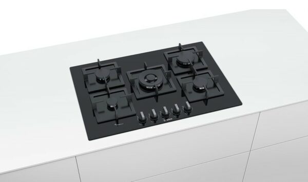 Table de cuisson à gaz Bosch PPQ7A6B20 en verre trempé avec FlameSelect - Neuf – Image 6