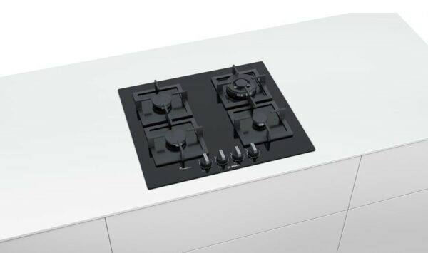 Table de cuisson Bosch PPH6A6B20 avec FlameSelect - Brûleur wok, surface en verre trempé - Neuf – Image 5