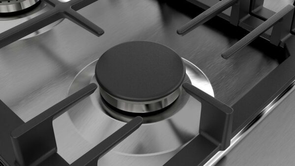 Table de cuisson à gaz PCH6A5B90 avec FlameSelect - Brûleur WOK - Grille en fonte - Poignées pontantes - Acier inoxydable - Neuf – Image 2