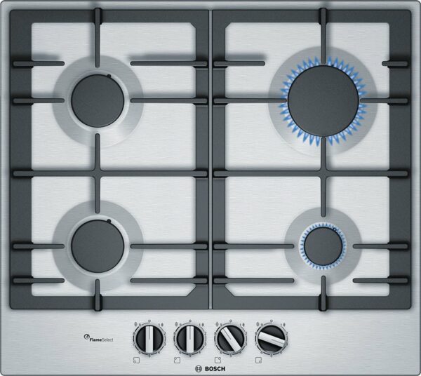 Table de cuisson à gaz Bosch PCP6A5B90 avec FlameSelect - Neuf