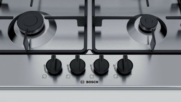 Table de cuisson à gaz Bosch PGH6B5B60 avec boutons frontaux - Neuf – Image 3