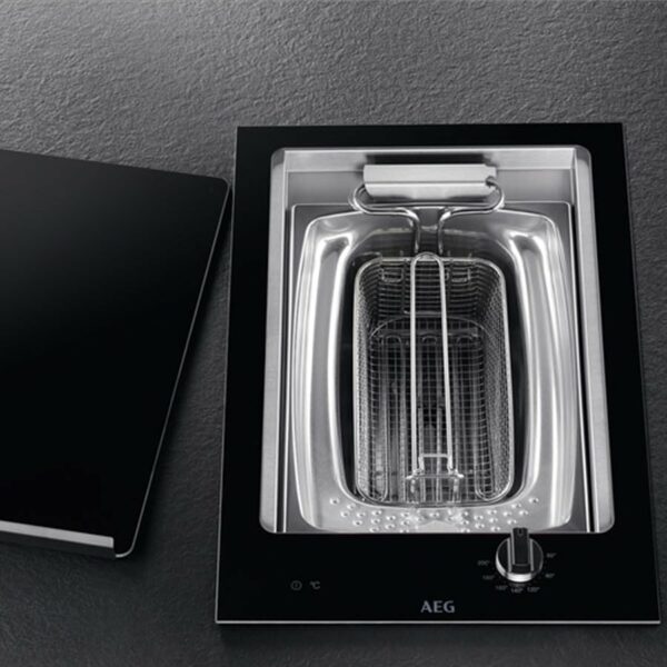 Plaque à induction Aeg HFB41100NB - Friteuse amovible pour un nettoyage facile - Design unique pour une intégration parfaite - Neuf – Image 2