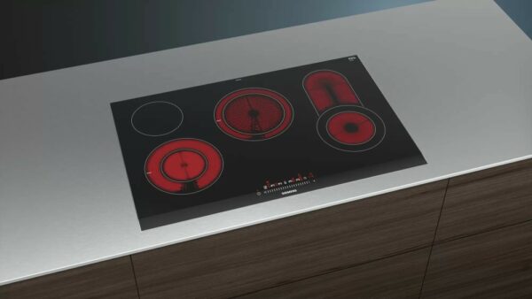 Table de cuisson électrique Siemens touchSlider ET875FCP1D - Réglage de la température par simple toucher ou glissement du doigt - Neuf – Image 4