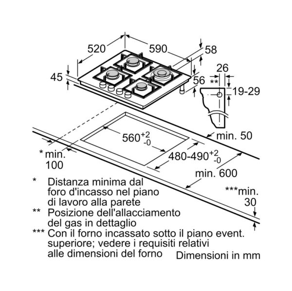 Cuisinière à gaz Siemens EP6A6HB20 - Neuf : Technologie steFlame avec 9 étapes de réglage pour un contrôle précis de la flamme – Image 7