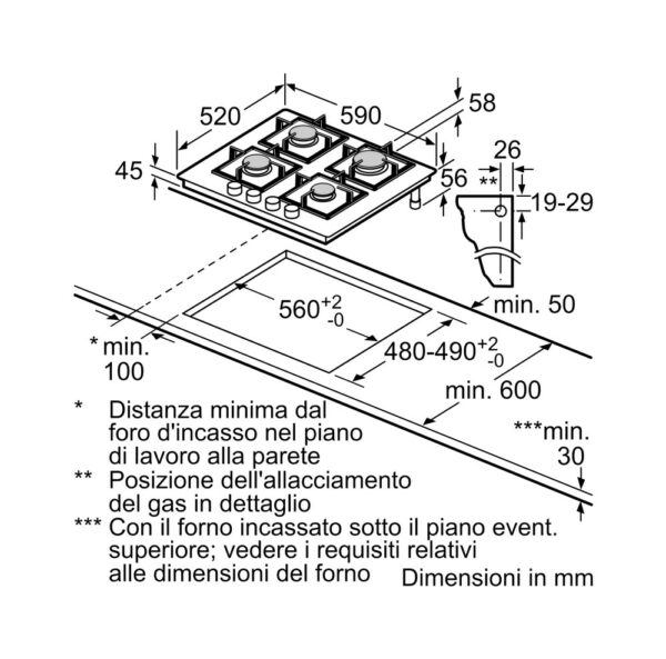 Table de cuisson à gaz Siemens avec technologie stepFlame - Neuf – Image 6