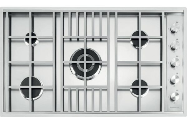 Table de cuisson Barazza 1PLB5I - Neuf: Brûleurs à double couronne, grilles en acier et diffuseur de flamme en fonte pour une cuisine haut de gamme
