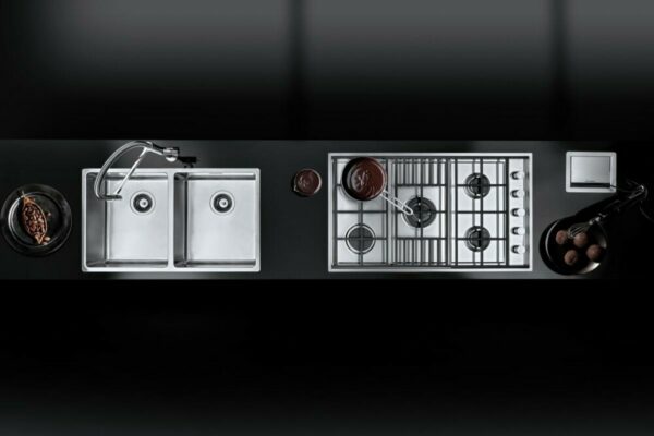 Table de cuisson Barazza 1PLB5I - Neuf: Brûleurs à double couronne, grilles en acier et diffuseur de flamme en fonte pour une cuisine haut de gamme – Image 4