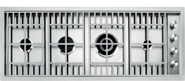 Table de cuisson Barazza 1PLB3TI - Neuf: Brûleurs en ligne, grille en acier, diffuseur de flamme en fonte - Série LAB haut de gamme