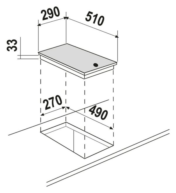 Table de cuisson à gaz Schock Silver PC30 AV avec finition avoine - Neuf – Image 2