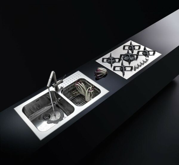 Cuisinière à gaz Barazza Select Plus 1PSP75 de 70 cm - Neuf: design moderne et raffiné, brûleurs en fonte, 5 brûleurs dont un à triple couronne – Image 2