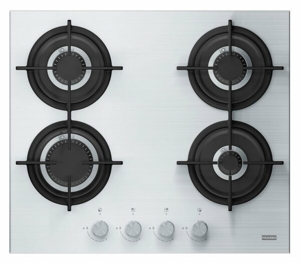 Table de cuisson à gaz Franke FHCR 604 4G HE XA C - Neuf: grilles en fonte, allumage électronique intégré, soupape de sécurité