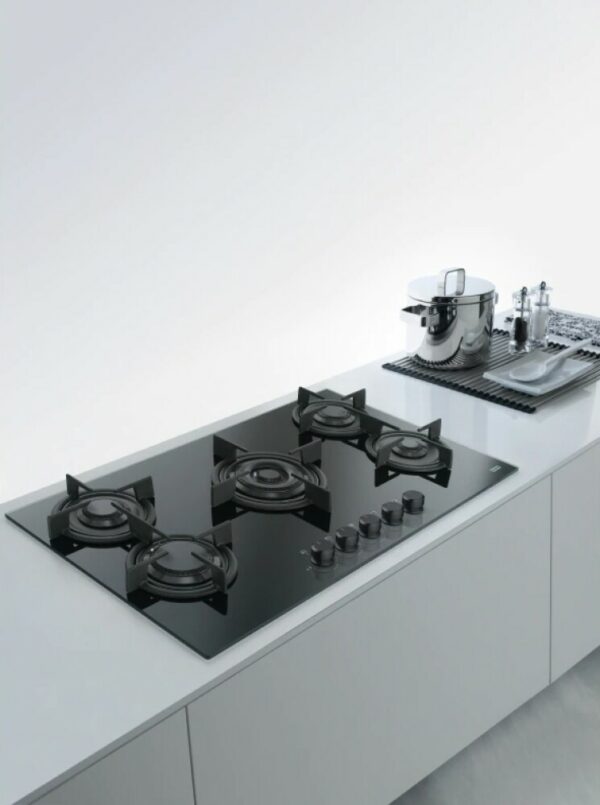 Table de cuisson à gaz Franke FHCR 905 4G TC HE BK C - Neuf: Brûleurs double couronne, grilles en fonte, design noir exclusif pour votre cuisine – Image 2