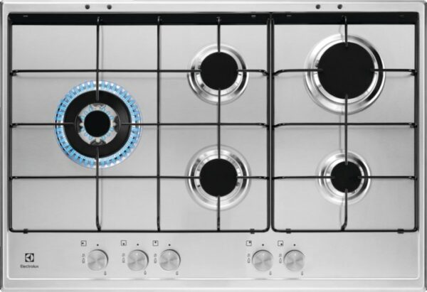 Table de cuisson à gaz en acier inoxydable Electrolux KGS7564SX - Neuf