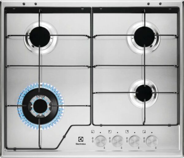 Table de cuisson à gaz en acier inoxydable Electrolux KGS6434SX - Neuf
