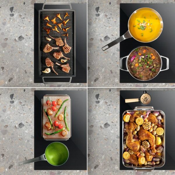 Table de cuisson à induction Electrolux EIV65443 - Neuf: Commande tactile à curseur, 4 zones de cuisson, FlexiBridge, PowerBoost, minuterie automatique, indicateurs de chaleur résiduelle, Hob²Hood® – Image 5