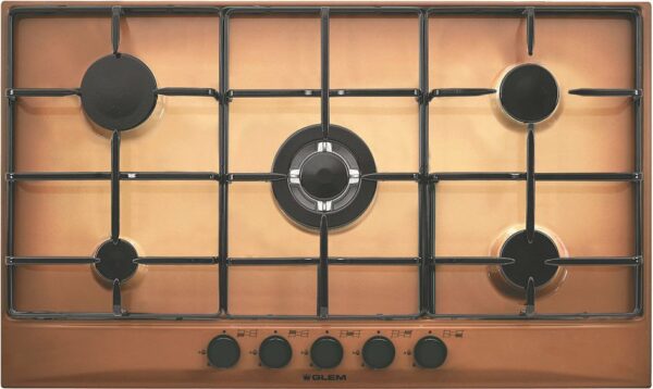 Table de cuisson GLEM GT955TF - 5 brûleurs à gaz avec thermocouple - Arrêt automatique - Neuf