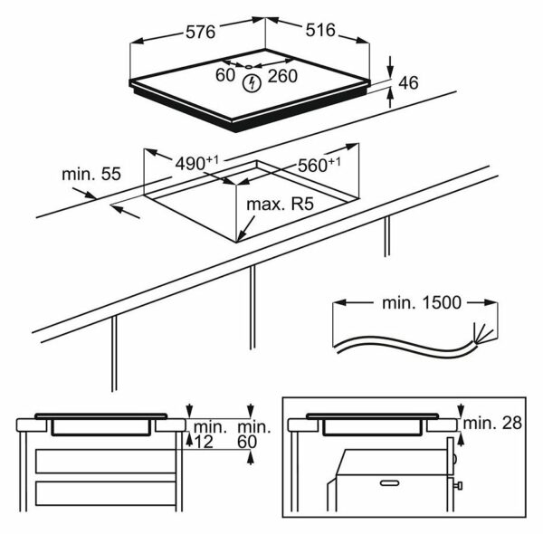 Table de cuisson AEG IKB64303XB avec gestion de l'énergie - Neuf: économisez de l'énergie et évitez le gonflement des compteurs – Image 2