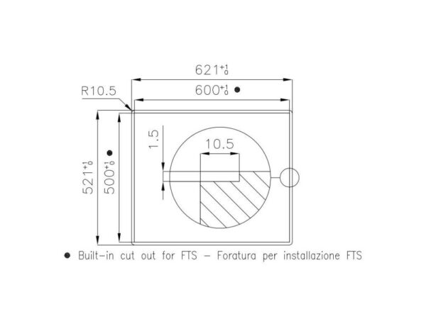 Foster 7256 032 Cuisinière à gaz S4000 cm 62 - filotop - acier brossé- Nouveau- Nouveau – Image 3