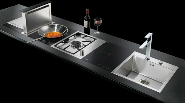 Foster 7278 032 S4000 Table de cuisson à gaz Domino 45 cm - bord q4 encastré - acier brossé- Nouveau- Nouveau – Image 2