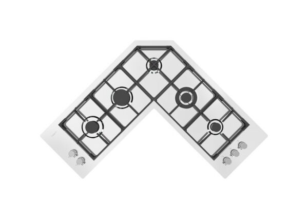 Foster 7238 042 Quadra Angolare table de cuisson à gaz 97 cm - encastrée - acier brossé - coin- Nouveau- Nouveau