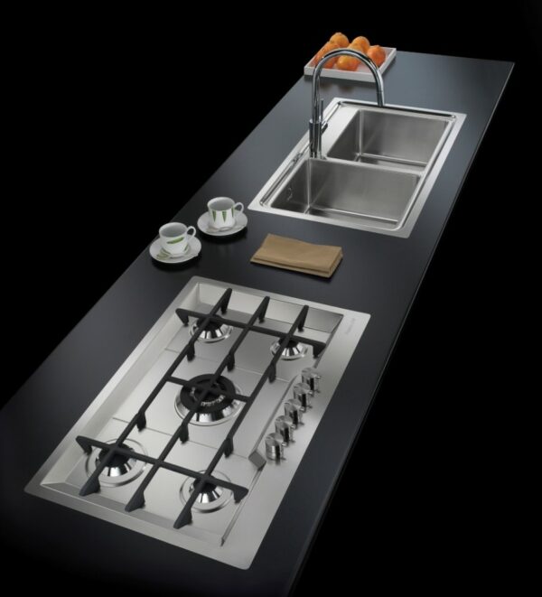 Foster 7603 032 Ke table de cuisson à gaz cm 86 - standard encastrable - acier brossé- Nouveau- Nouveau – Image 3
