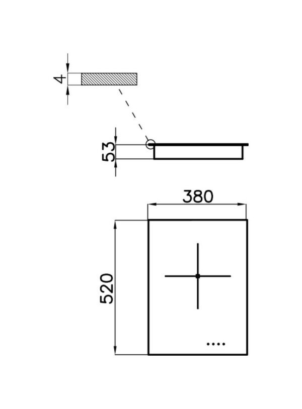 Foster 7321 240 S4000 Domino Induction Plaque à induction cm 38 - bord intégré q4 / filotop - cristal noir- Nouveau- Nouveau – Image 3