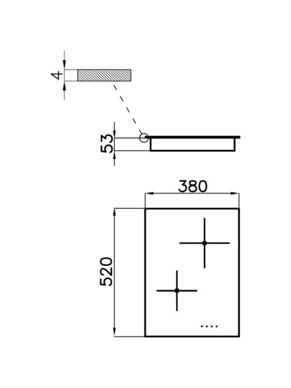 Foster 7322 240 S4000 Domino Induction Plaque à induction cm 38 - bord intégré q4 / filotop - cristal noir- Nouveau- Nouveau – Image 3