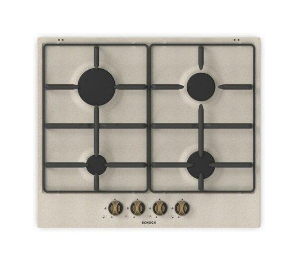 Schock SILVER PC60 AV Table de cuisson à gaz 60 cm - flocons d'avoine- Nouveau- Nouveau