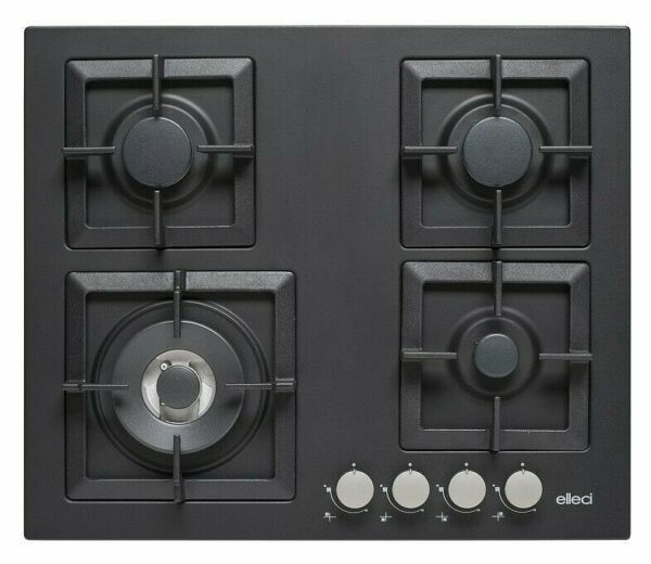 Elleci PLANO 60 Cuisinière à gaz Plano cm. 60 - granitek - noir- Nouveau- Nouveau