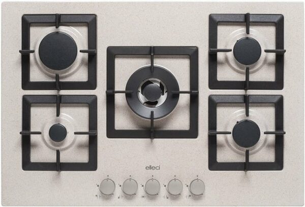 Elleci PLANO 75 Cuisinière à gaz Plano cm. 75 - granitek - avoine- Nouveau- Nouveau