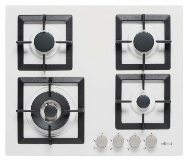 Elleci PLANO 60 Cuisinière à gaz Plano cm. 60 - granitek - blanc- Nouveau- Nouveau