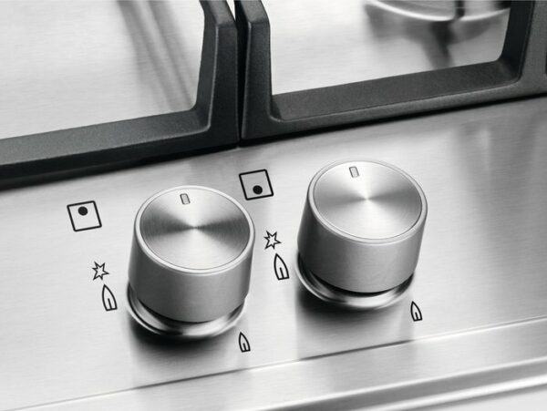 Table de cuisson à gaz Electrolux EGG6426SK avec surface en verre noir - Neuf – Image 2