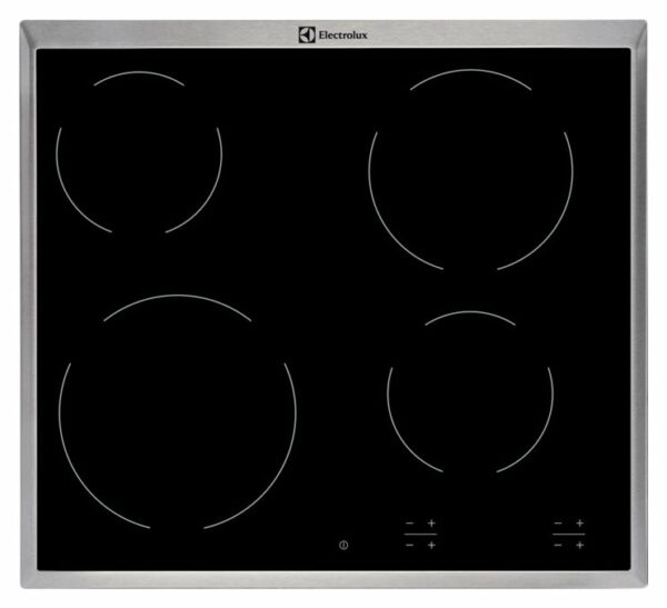 Table de cuisson électrique noire Electrolux EHF16240XK - Neuf: 4 zones de cuisson, commandes tactiles, indicateur de chaleur résiduelle, protection enfants, 6500 W