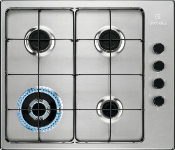 Table de cuisson à gaz Electrolux EGS6414X cm. 60 - empreinte digitale en acier inoxydable