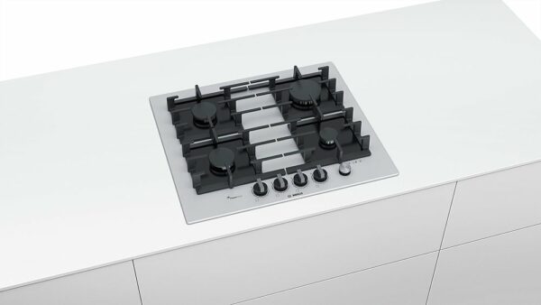 Table de cuisson à gaz Bosch PPP6A2M90 Série 6 60 cm – verre blanc – Image 3