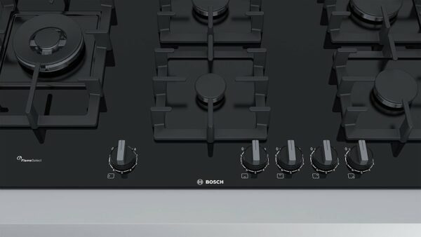 Bosch PPS9A6B90 Série 6 Table de cuisson à gaz 90 cm - verre noir – Image 2
