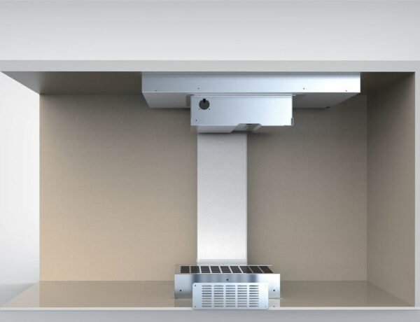 Table de cuisson à induction Baraldi DIAMOND FLEXI cm. 83 - avec hotte intégrée 700 m3/h - vitrocéramique noire – Image 7
