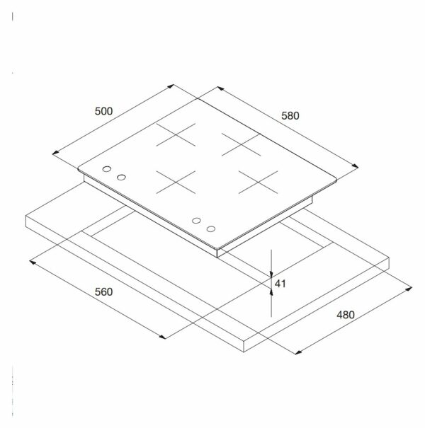 Blanco 1046128 Table de cuisson encastrable Premium 6X5-4 58 cm - anthracite – Image 2
