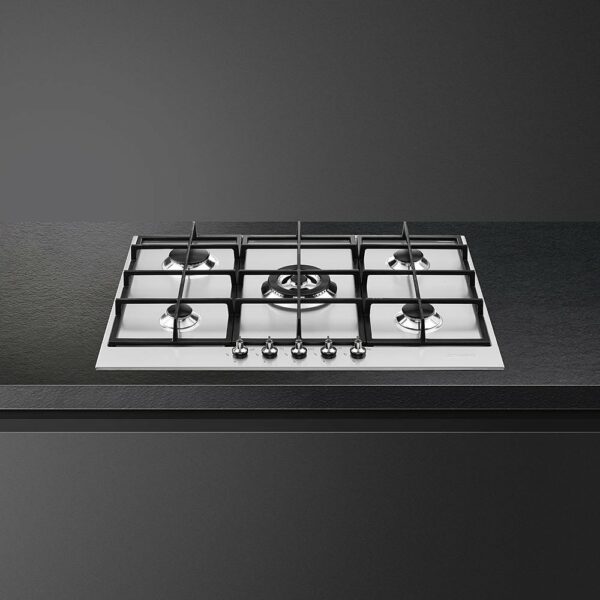Table de cuisson à gaz Smeg Design PX375 Classica cm. 70/75 - 5 feux - inox – Image 2